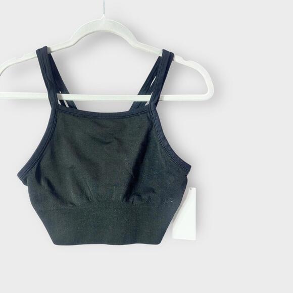 NWT Zella Live In Rib Longline Bra in‎ Black Size Large - Picture 4 of 12